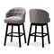 Baxton Studio Theron Gray Upholstered Wood Swivel Bar Stool, PK2 152-9115 - alternate 1